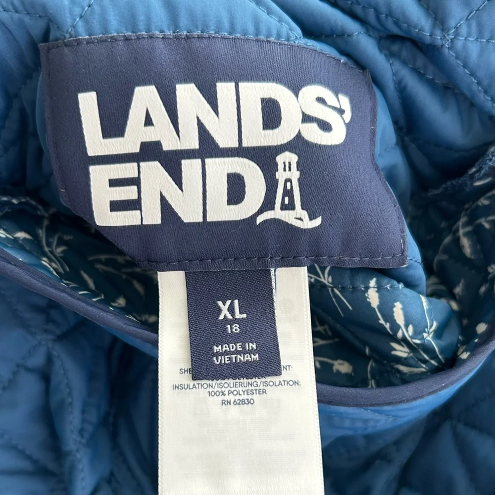 Land’s End Reversible Quilted Barn Jacket Coat Women’s XL - Picture 13 of 14